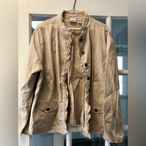 Chicos Tan Jacket/Blazer-Like, Size 3 (18-20 US)